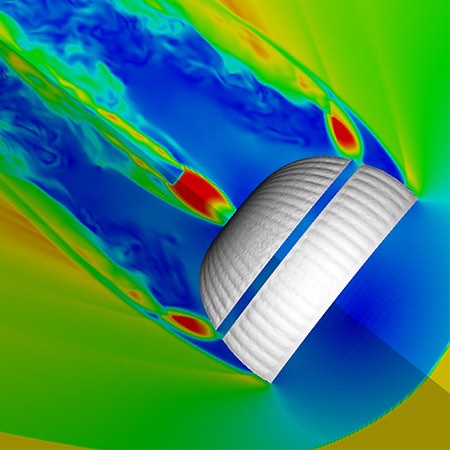 CFD image of parachute simulation